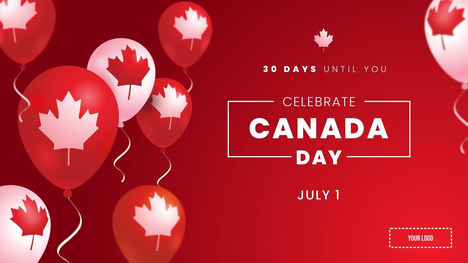 Canada Day Countdown Digital Signage Template